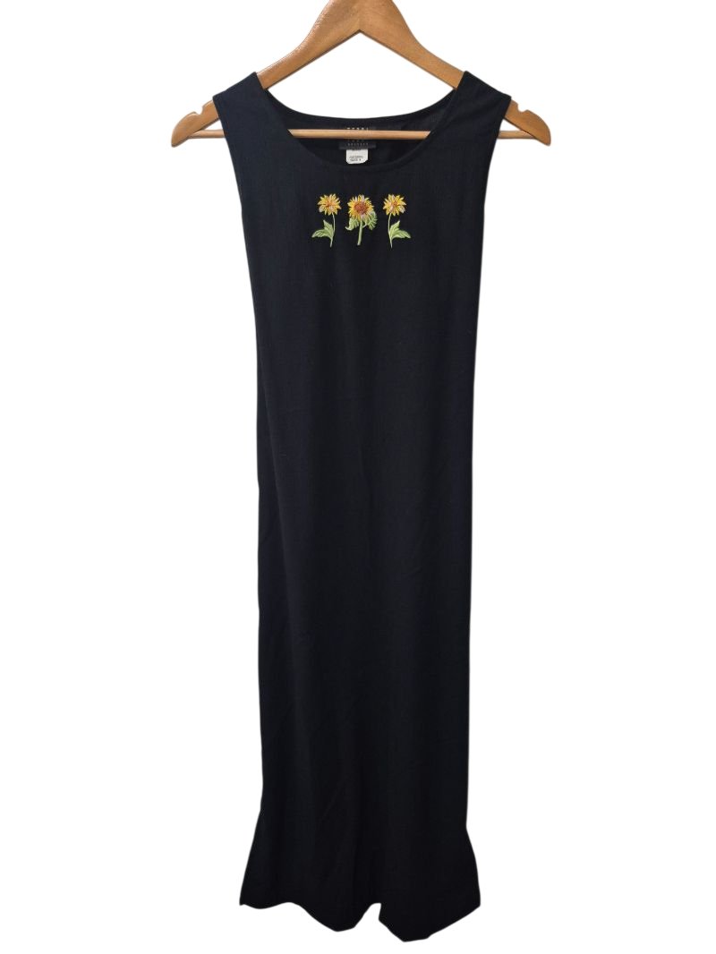 Teddi Embroidered Sunflower Dress Vintage