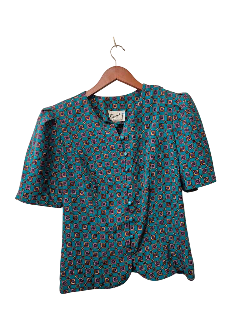 Expose Vintage Button-Up Blouse Vintage