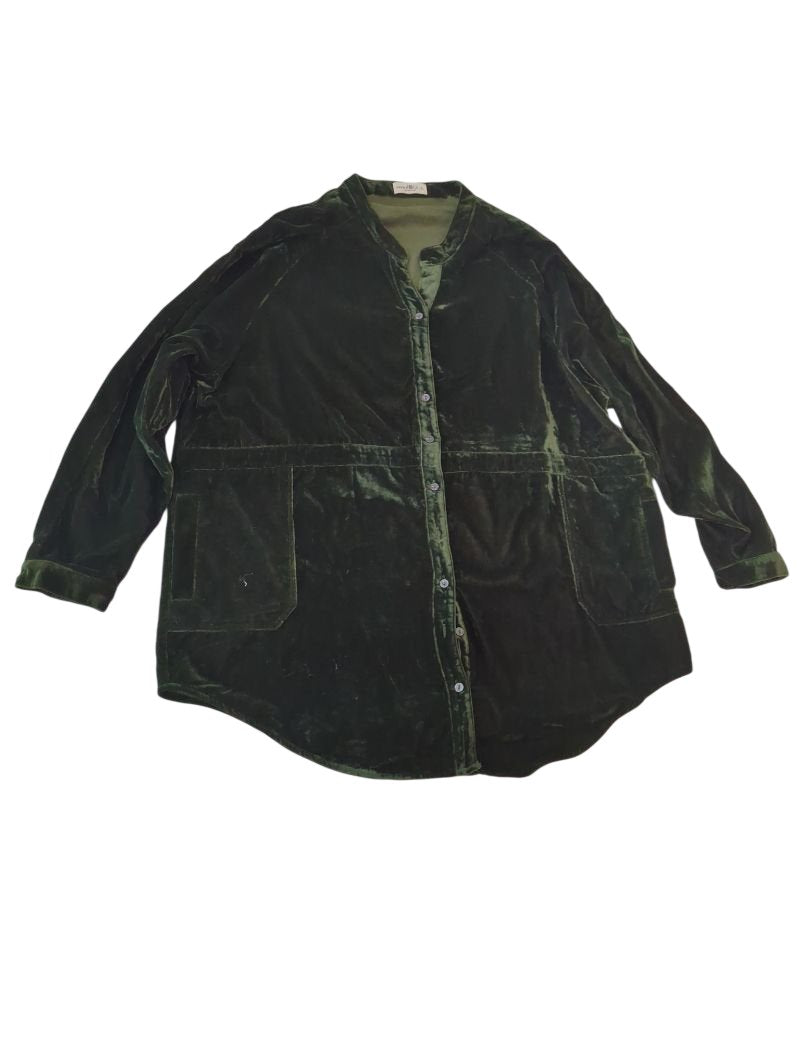Natural Life Velvet Button-Up Long Sleeves
