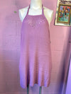 Purple Ultra Flirt Knit Halter Dress, 2X