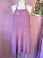 Purple Ultra Flirt Knit Halter Dress, 2X