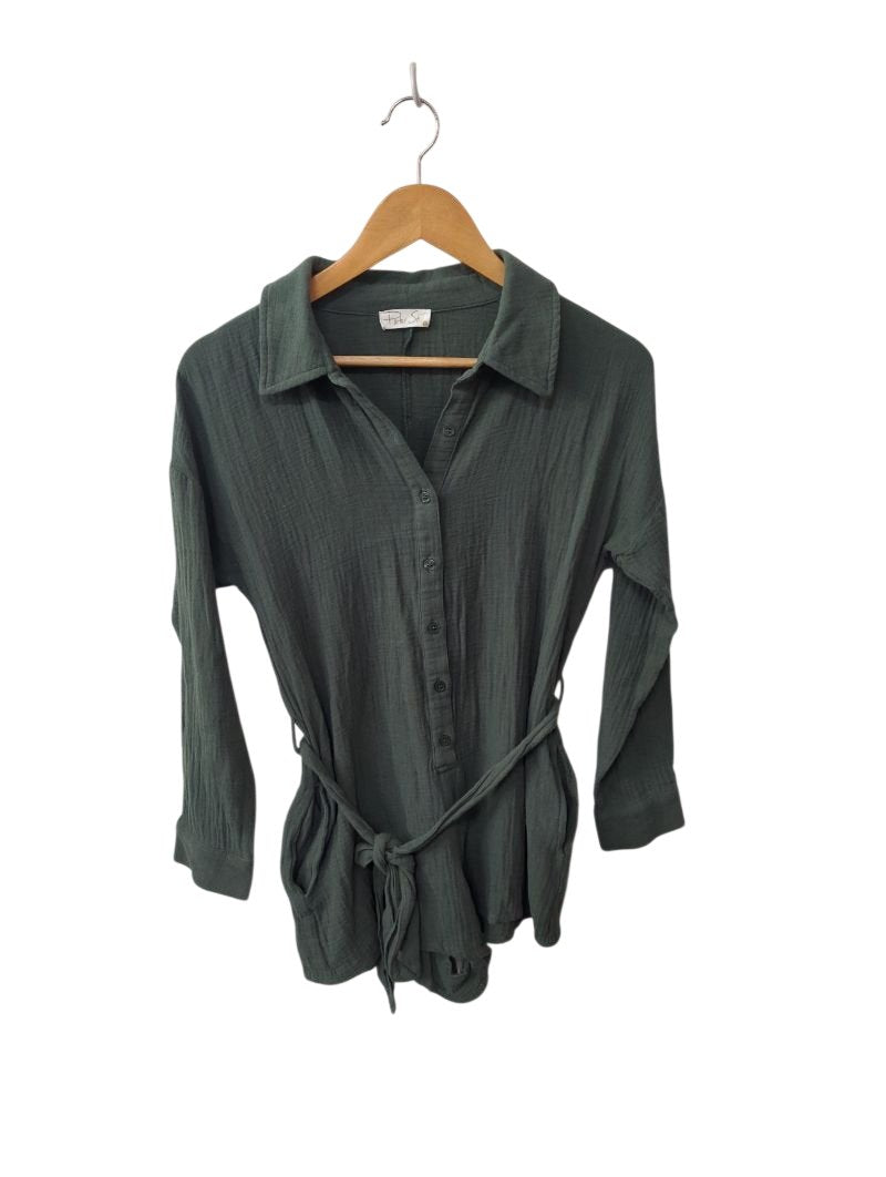 Porter St Button-Up Shirt Dress Dresses