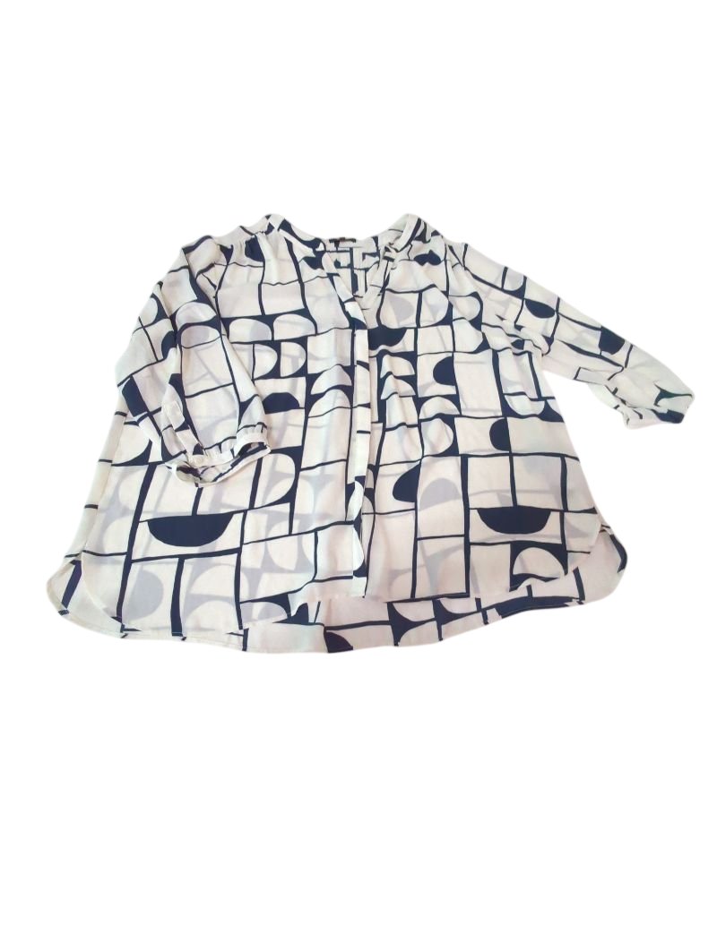 NYDJ Geometric Print Long Sleeves