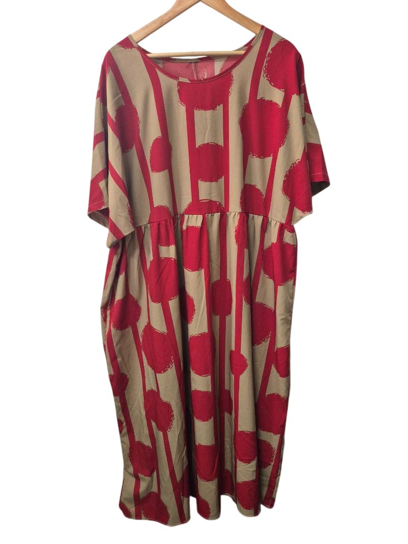 Patterned Midi Dress Dresses