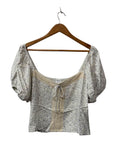 Sienna Sky Floral Puff-Sleeve Short Sleeves
