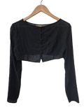 Embroidered Crop Cardigan Vintage