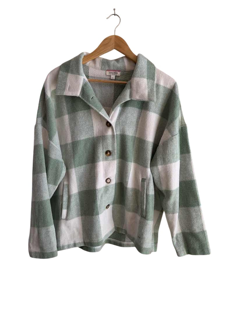 Andree by Unit Plaid Button-Up Long Sleeves