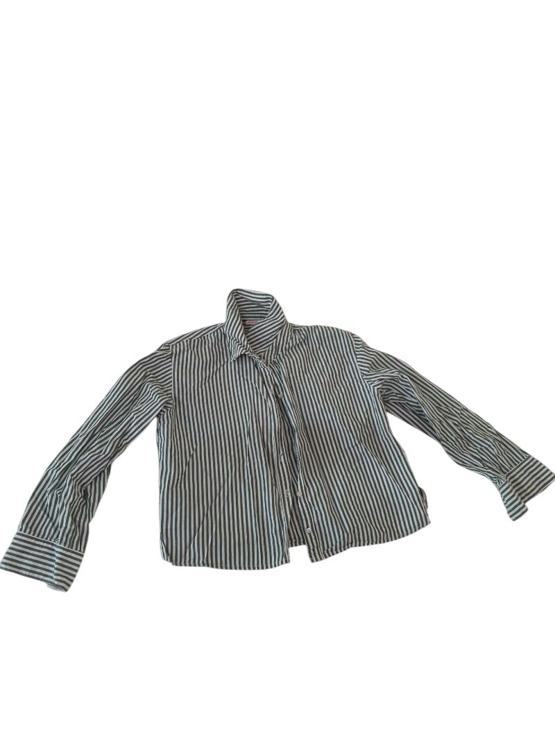 Sundry Striped Button-Up Long Sleeves