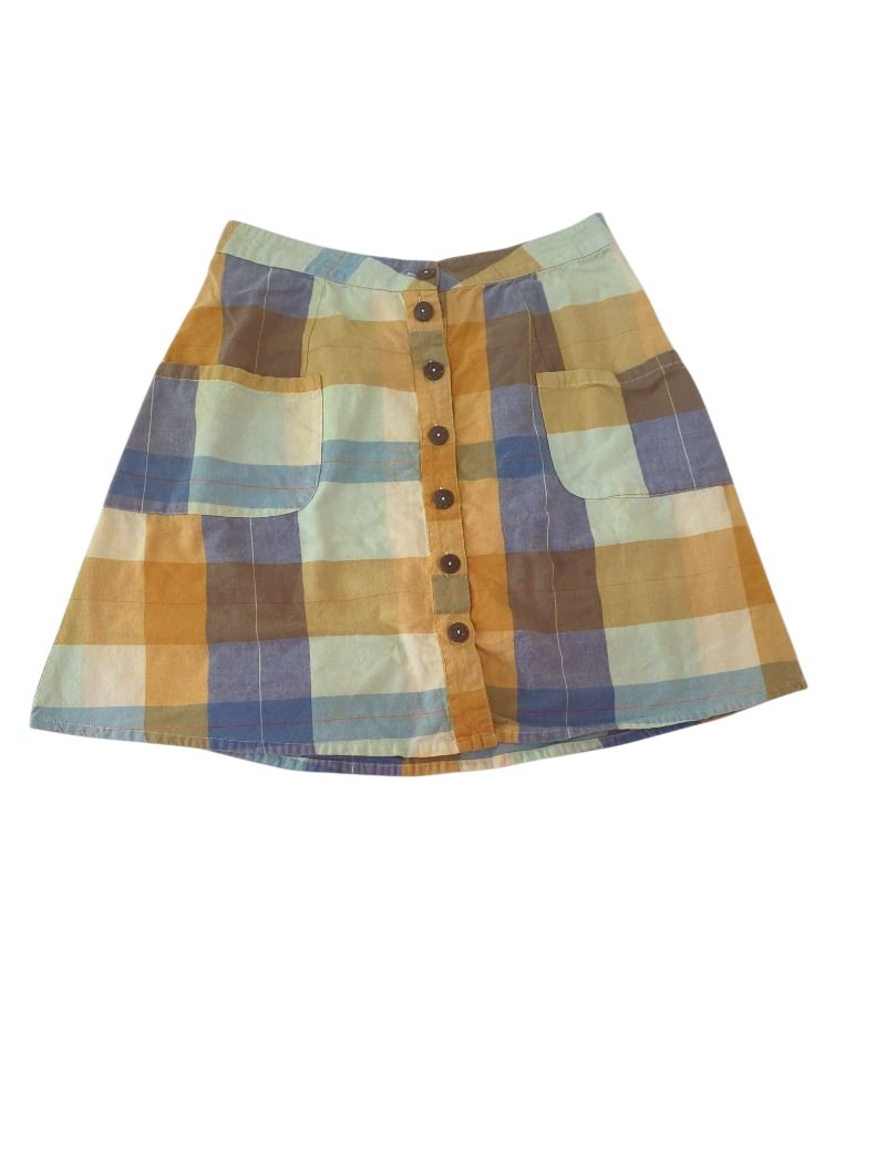 Mata Traders Button-Front A-Line Skirt