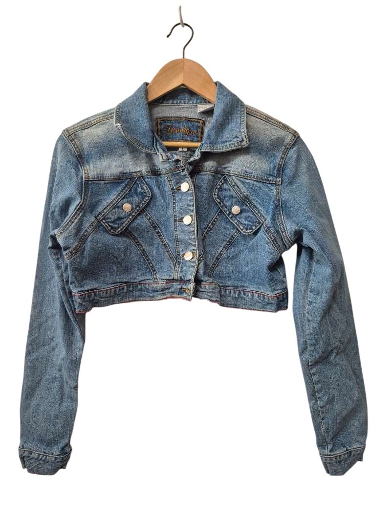 Younique Cropped Denim Jacket Vintage