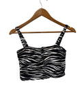 John Galt Zebra Print Crop Tanks
