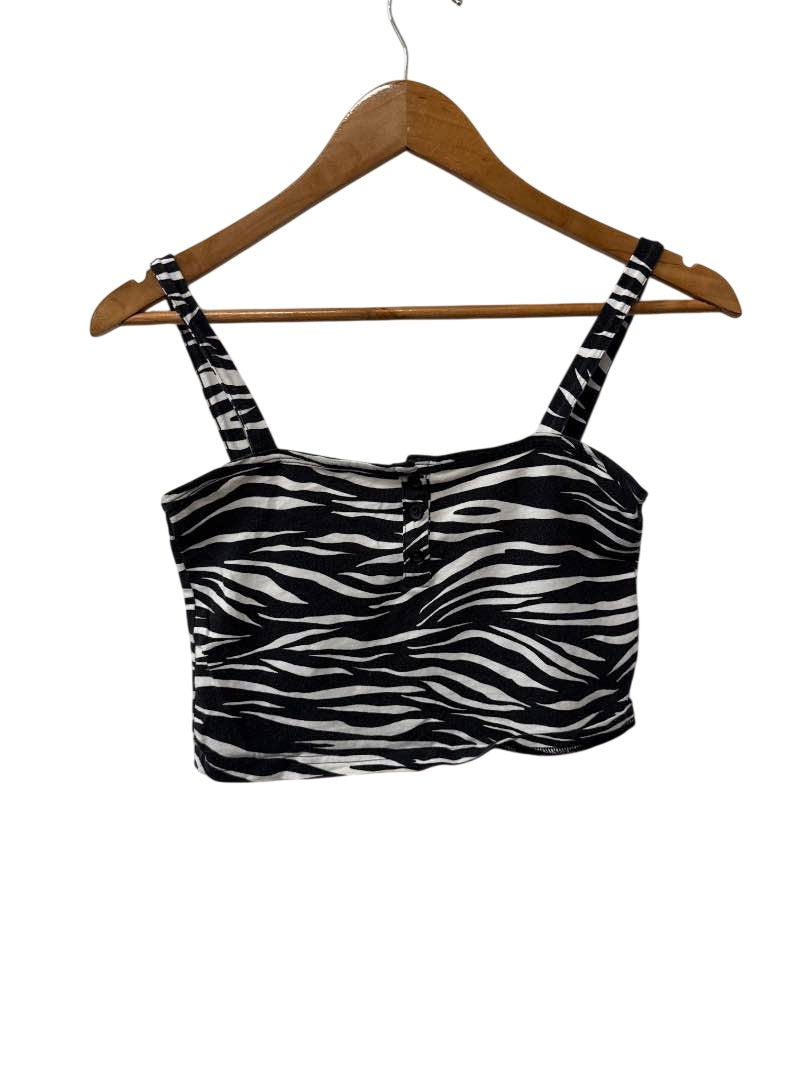 John Galt Zebra Print Crop Tanks