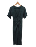 All in Favor V-Neck Midi Dresses