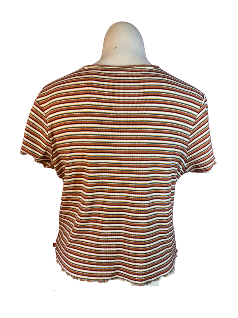 Red Striped Dickies Tee Shirt, 2X