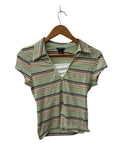 Anxiety Striped Collared Short Sleeves