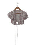 L.A Hearts Tie Front Blouse Short Sleeves