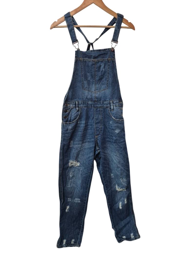 POL Distressed Overalls Dresses
