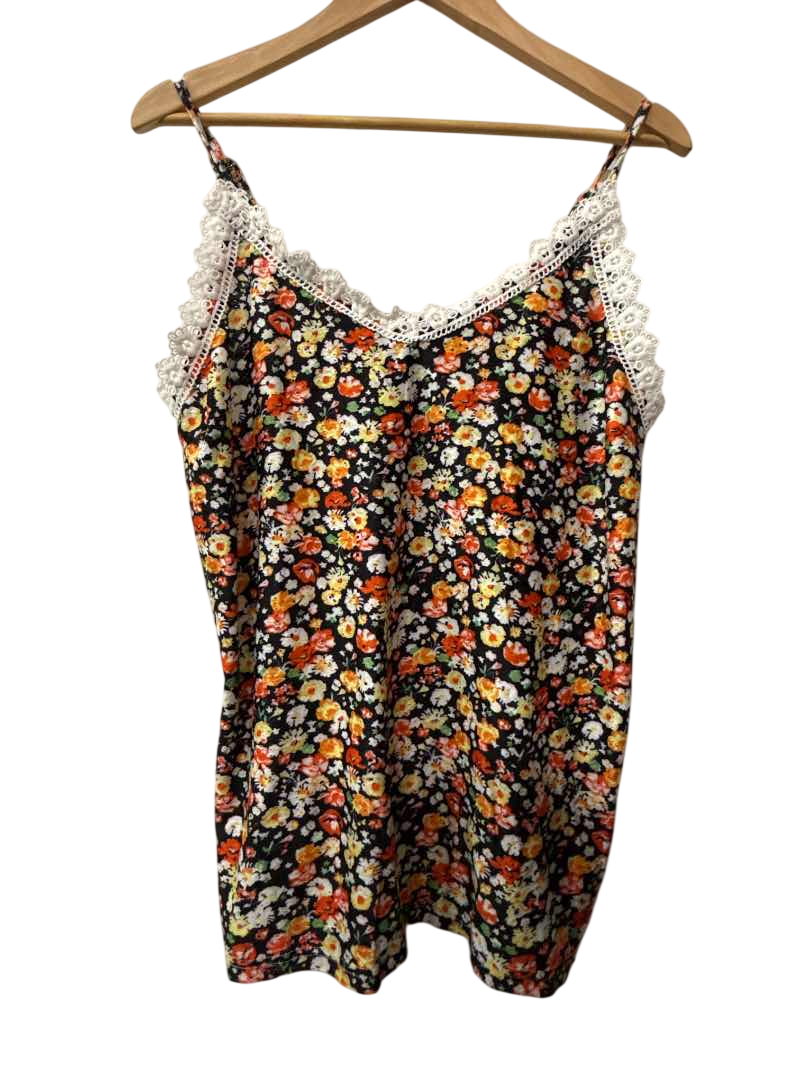 HT Floral Lace-Trim Tanks