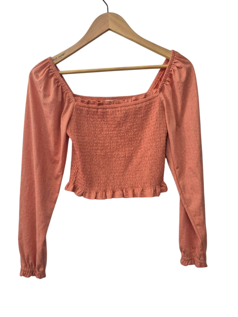 SO Smocked Cropped Long Sleeves