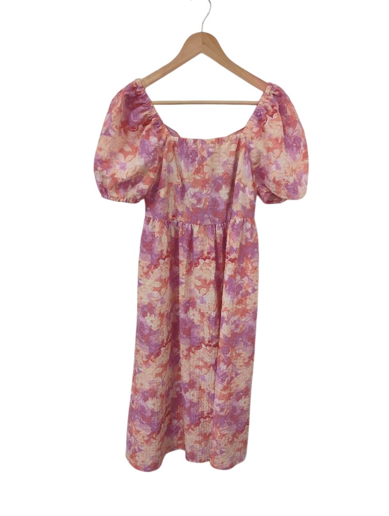 Time & Tru Puff Sleeve Midi Dresses