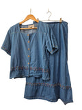 Koret City Blues Embroidered Denim Set Vintage