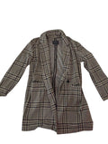 Anthropologie Plaid Long Coat Outerwear