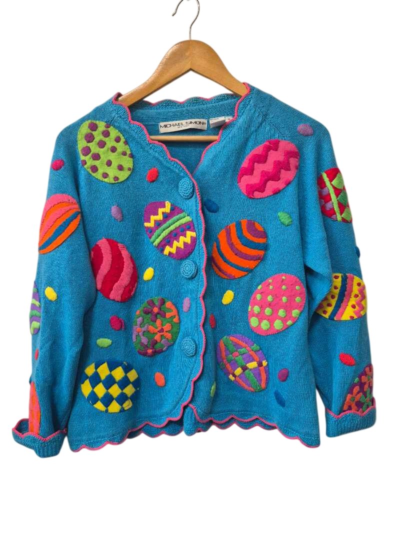 Michael Simon Playful Knit Cardigan Vintage