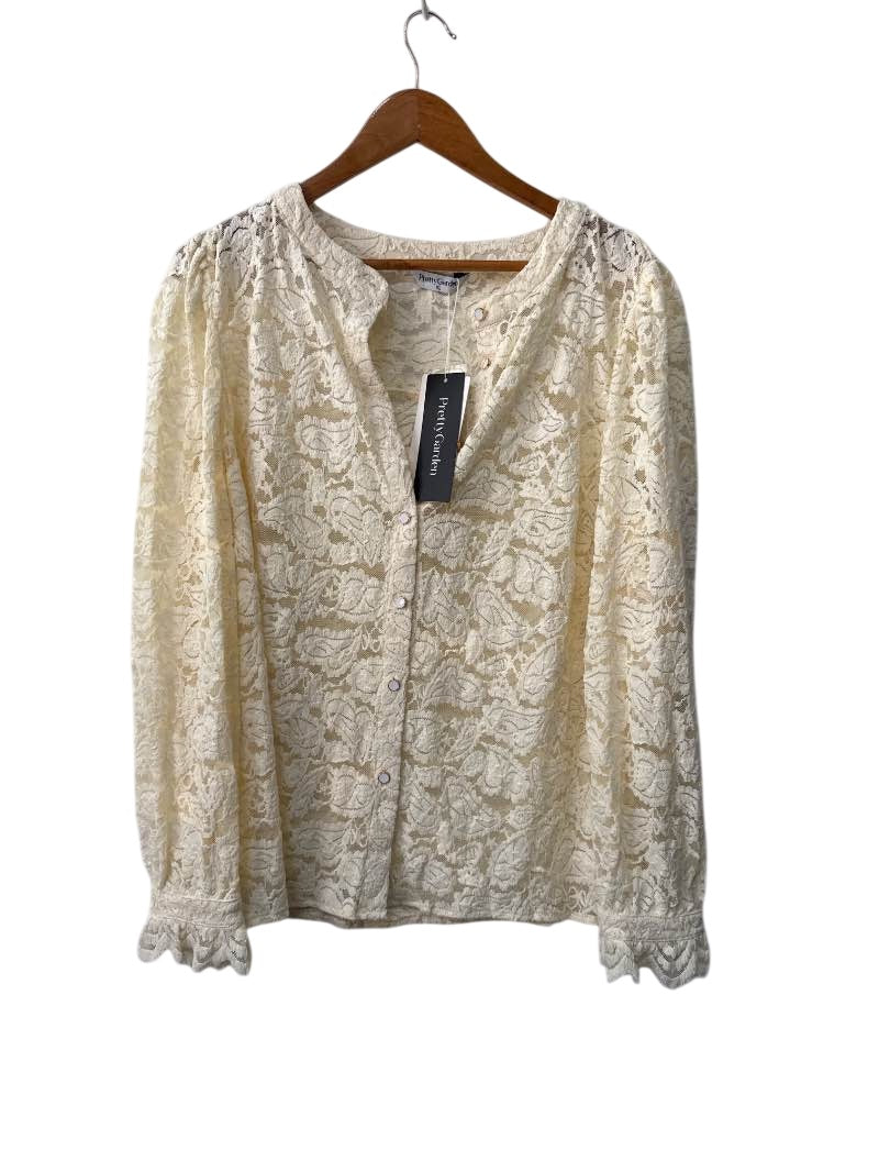 Pretty Garden Button-Up Lace Long Sleeves