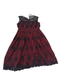 Miss May  Sleeveless Lace Overlay Dresses
