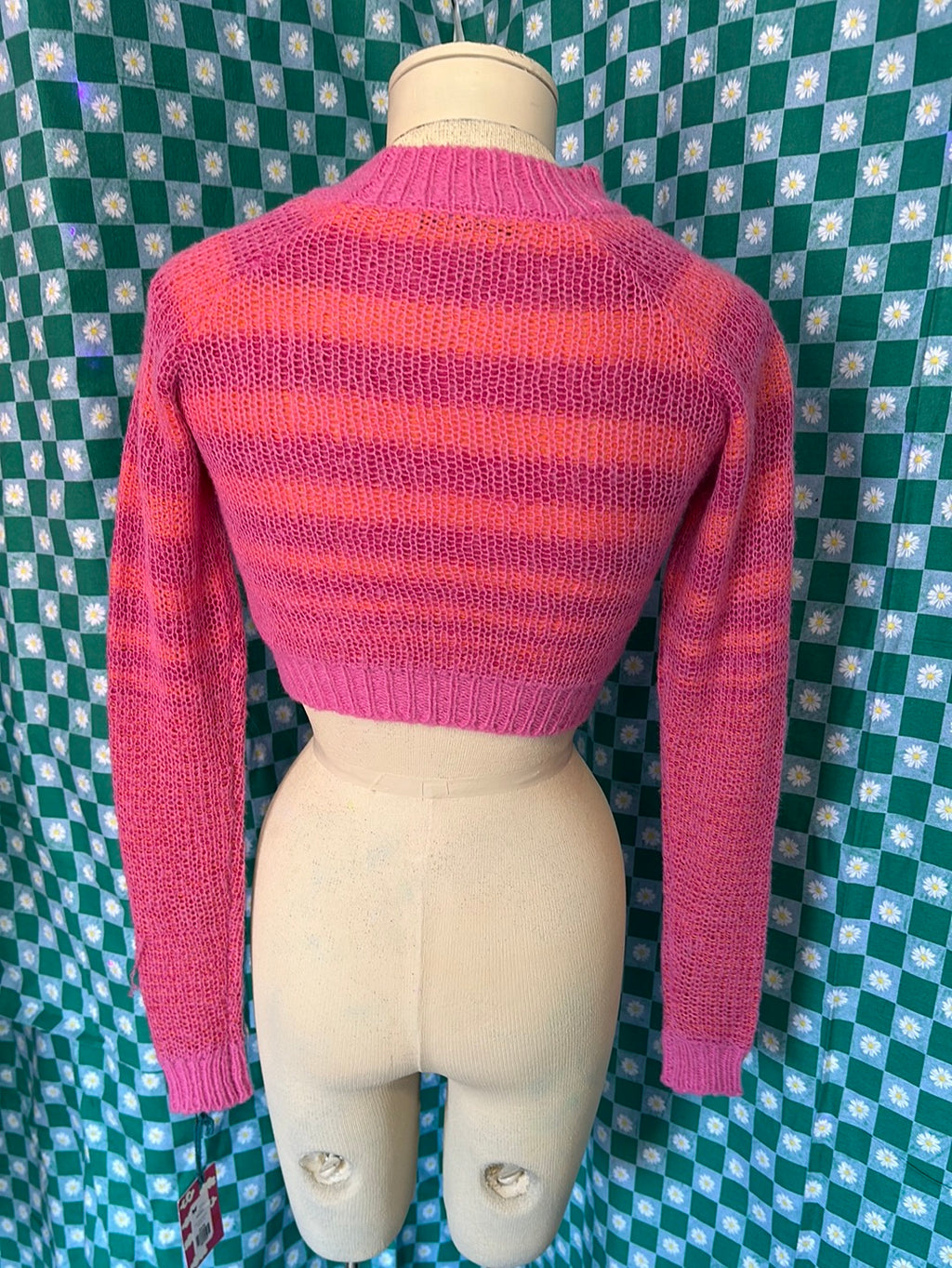 Pink Zara Cropped Sweater, XS