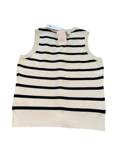 Tan Fashion Sweater Vest, M