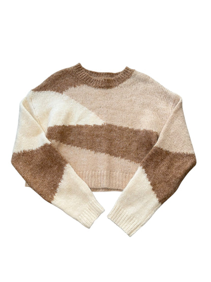 Tan Elan Knit Sweater, S