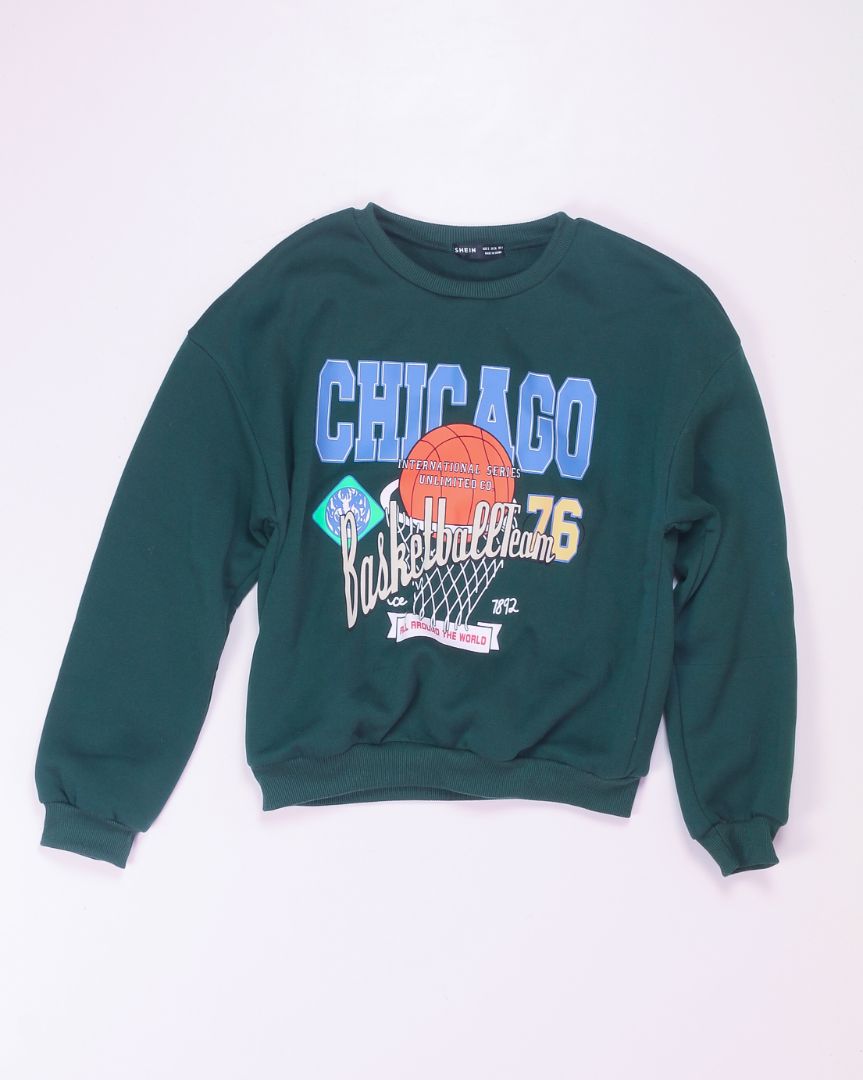 Green Shein Crewneck, S