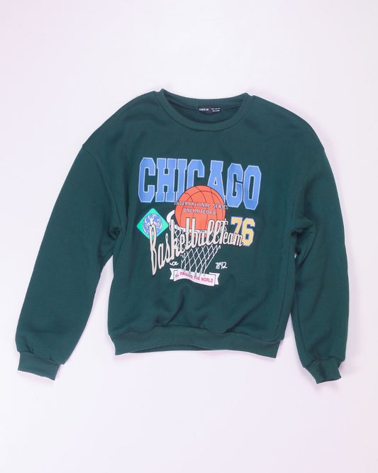 Green Shein Crewneck, S