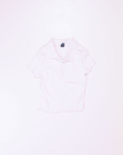 White Wild Fable Polo Tee, S