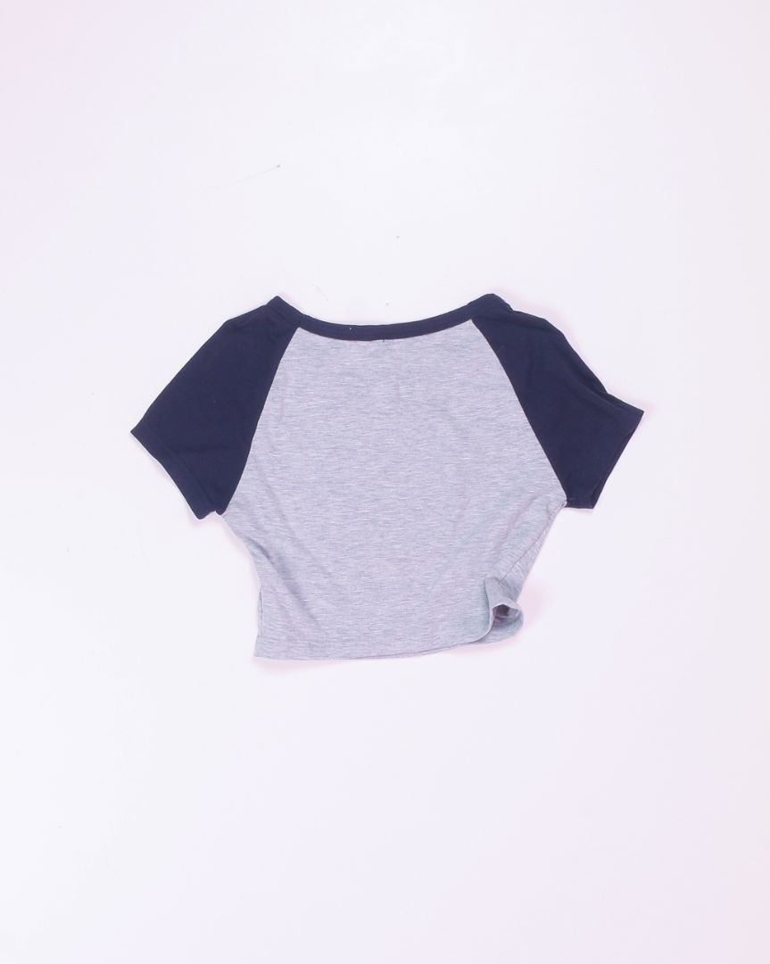 Gray Shein Baby Tee, XS