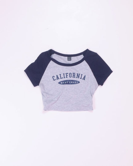 Gray Shein Baby Tee, XS
