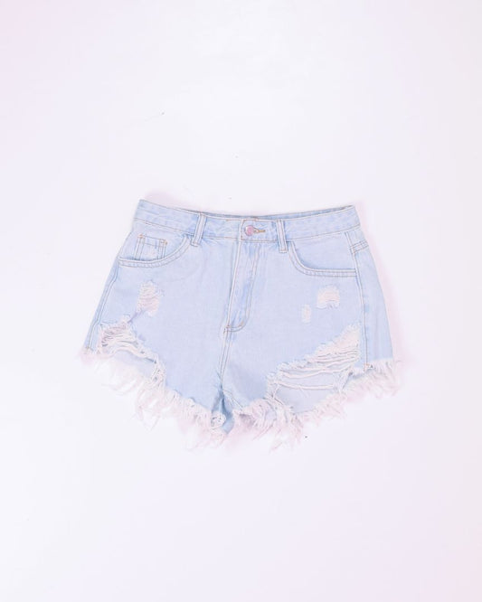 Lightwash Shein Distressed Cutoff Shorts, S