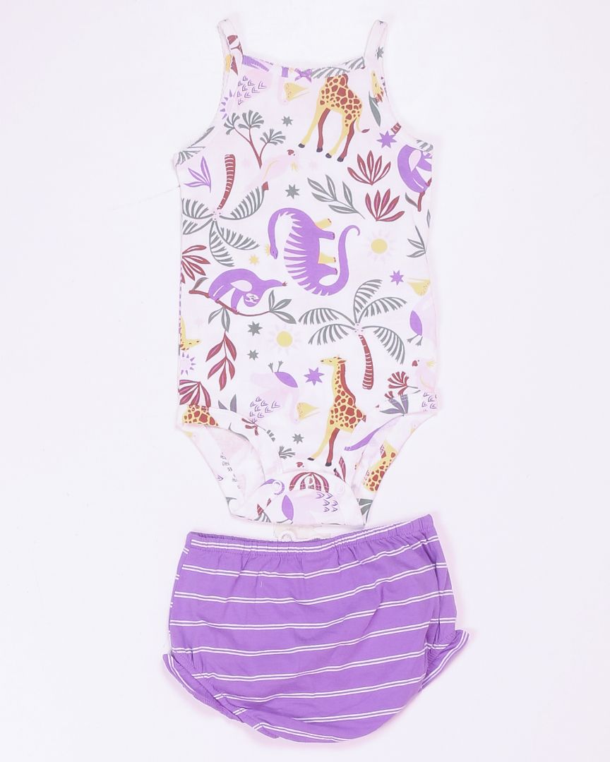 White/Purple Carter's Set, 24M