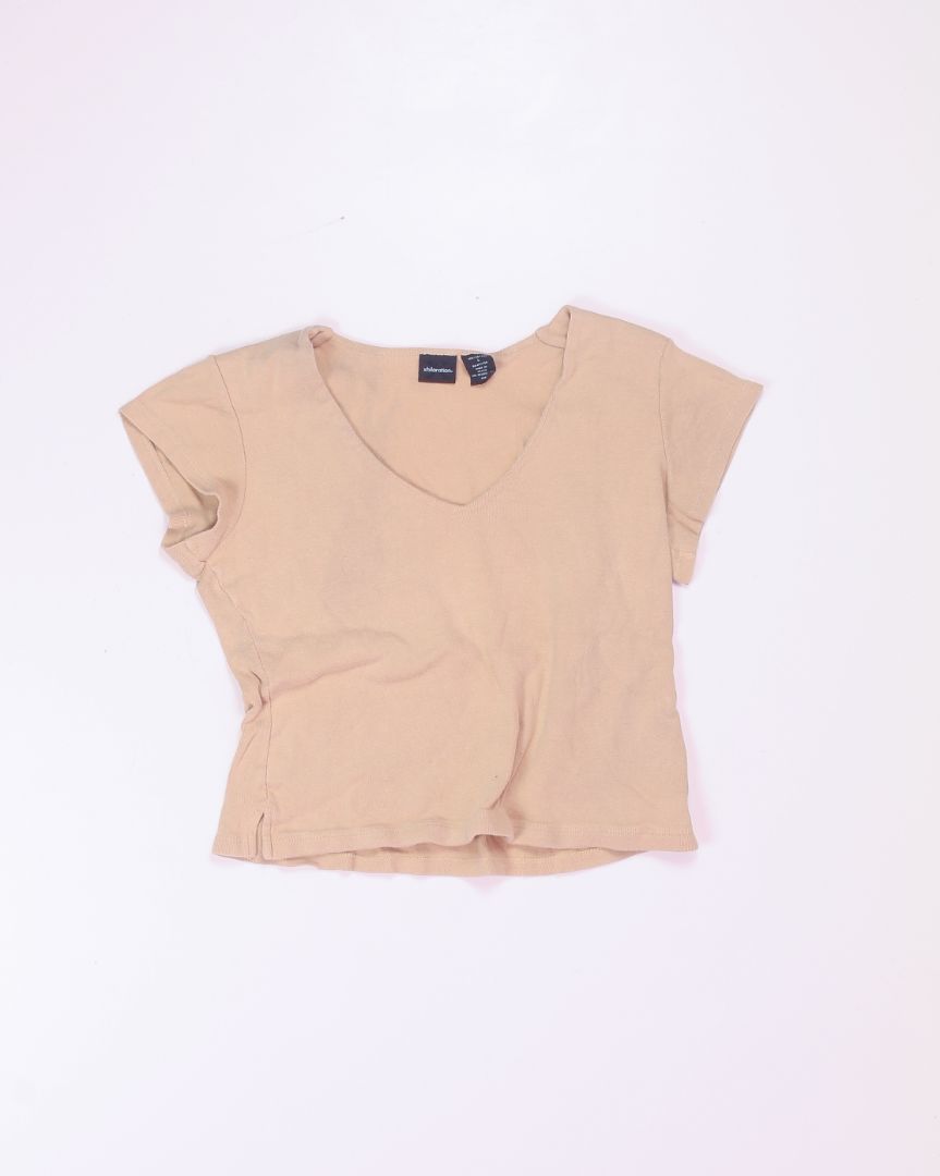 Tan Xhilaration Y2K Tee, L