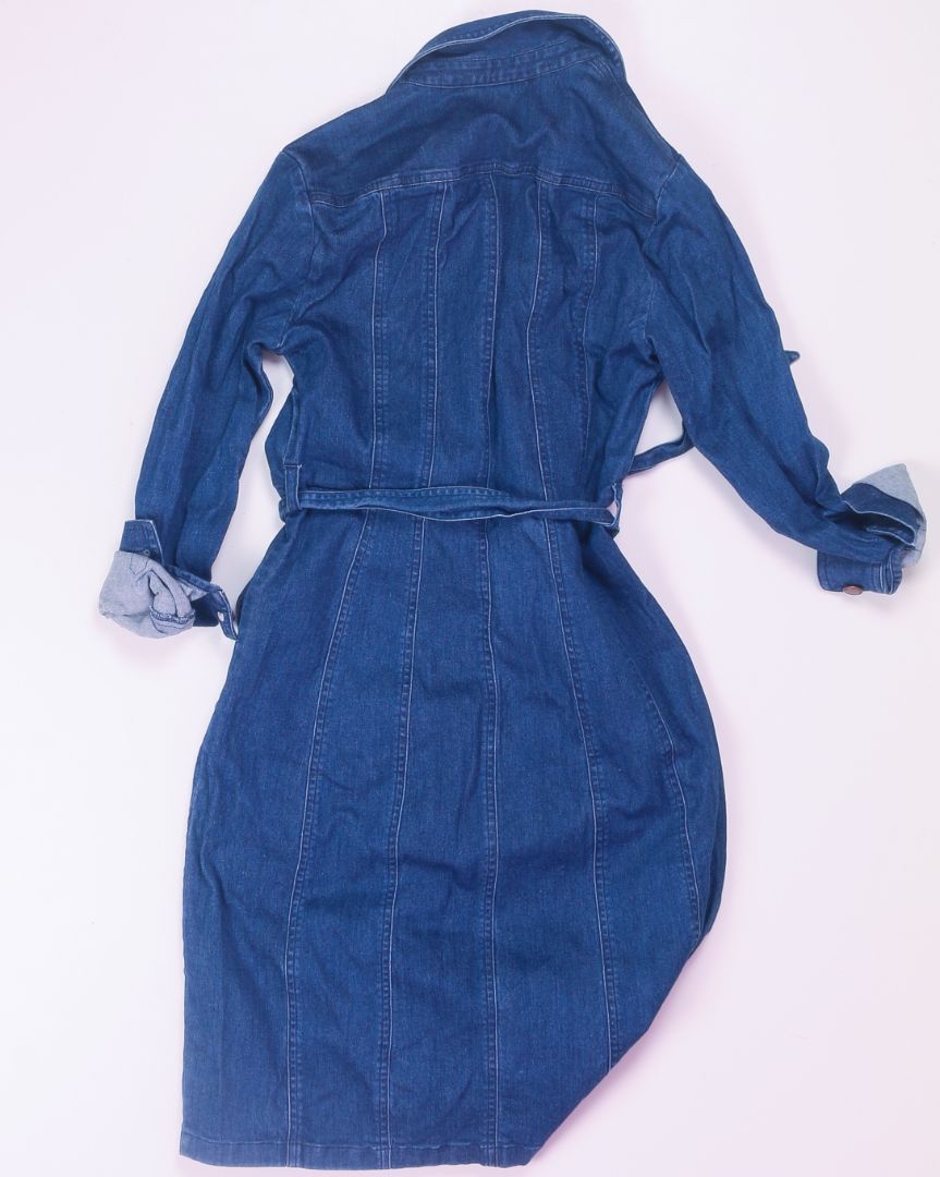 Darkwash Boden Denim Buttoned Dress, 6