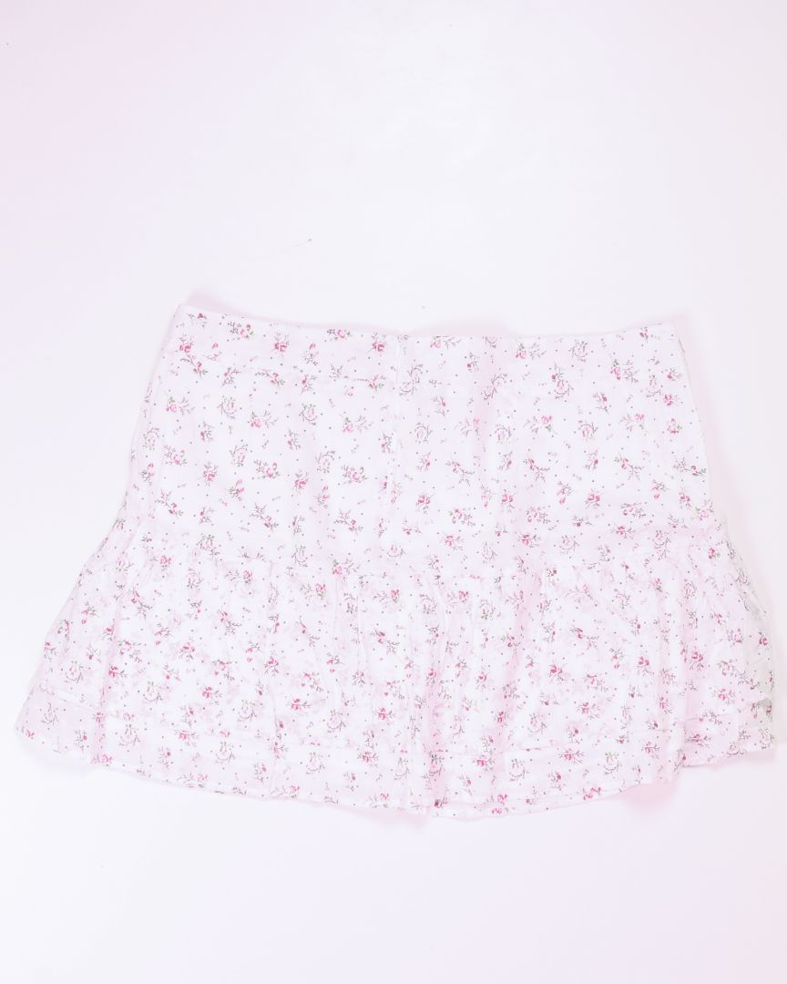 White Arula Mini Skirt, 2X