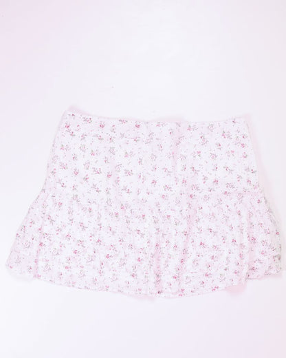 White Arula Mini Skirt, 2X