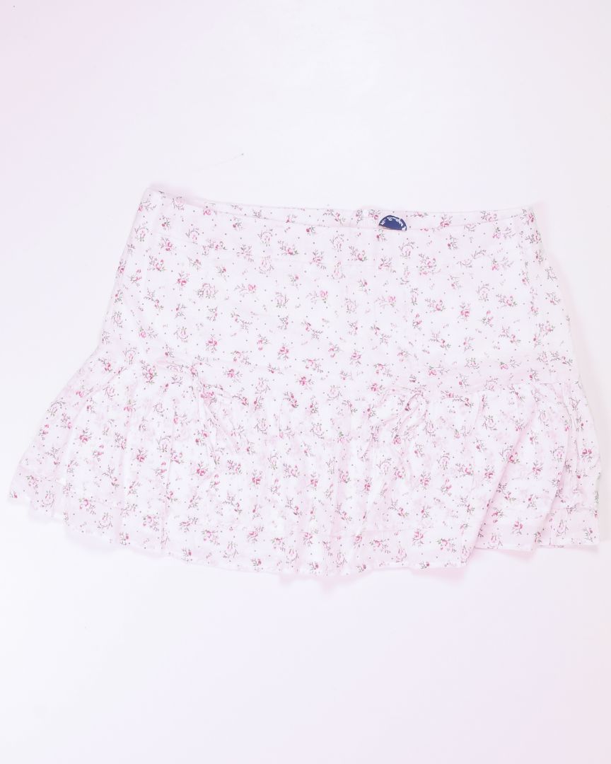 White Arula Mini Skirt, 2X