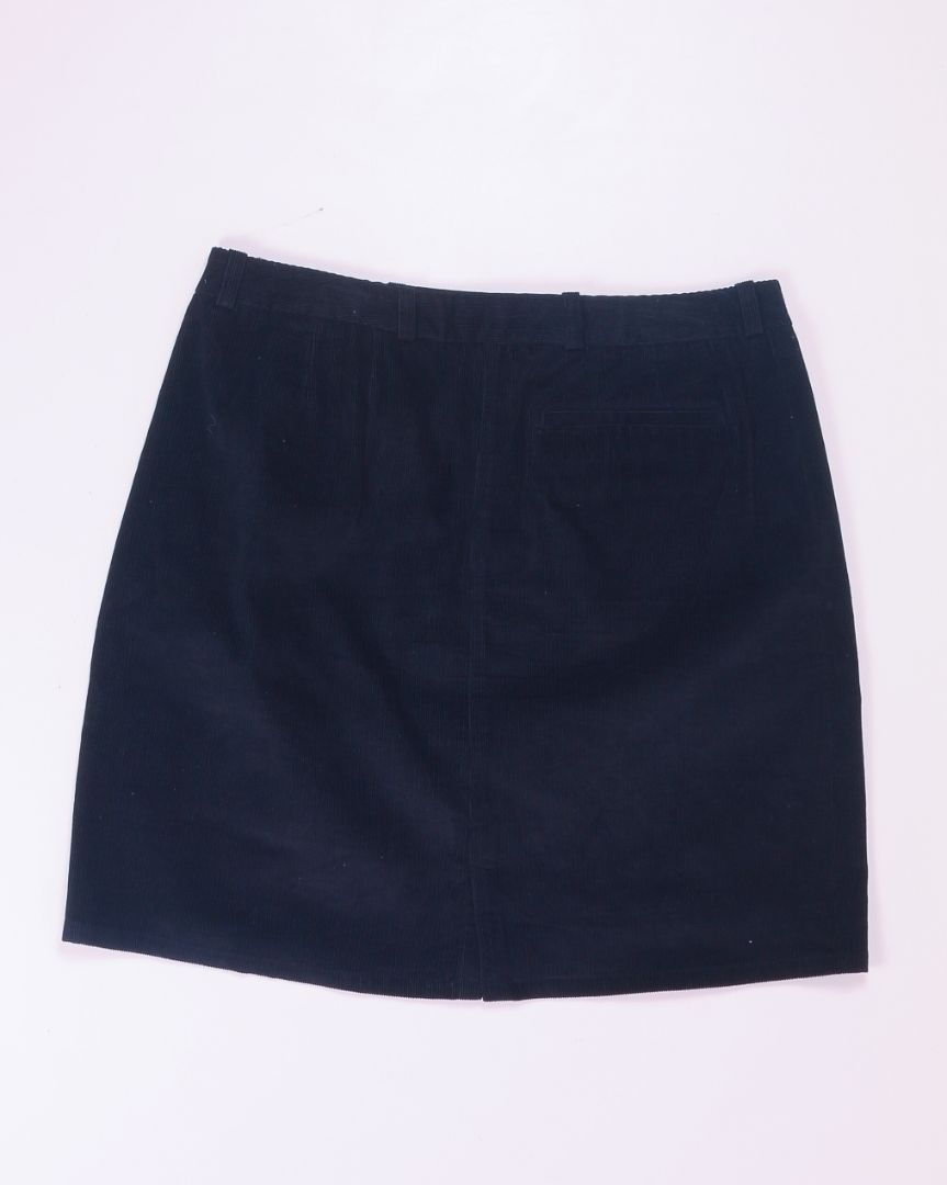 Black Covington Corduroy Mini Skirt, 18