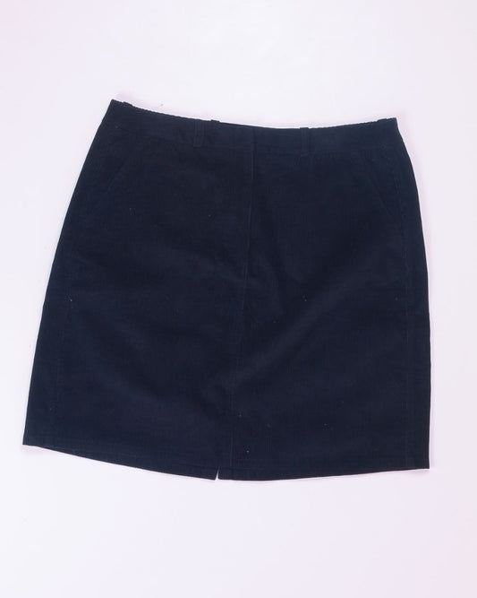Black Covington Corduroy Mini Skirt, 18