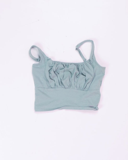 Green Hollister Cropped Tank, S