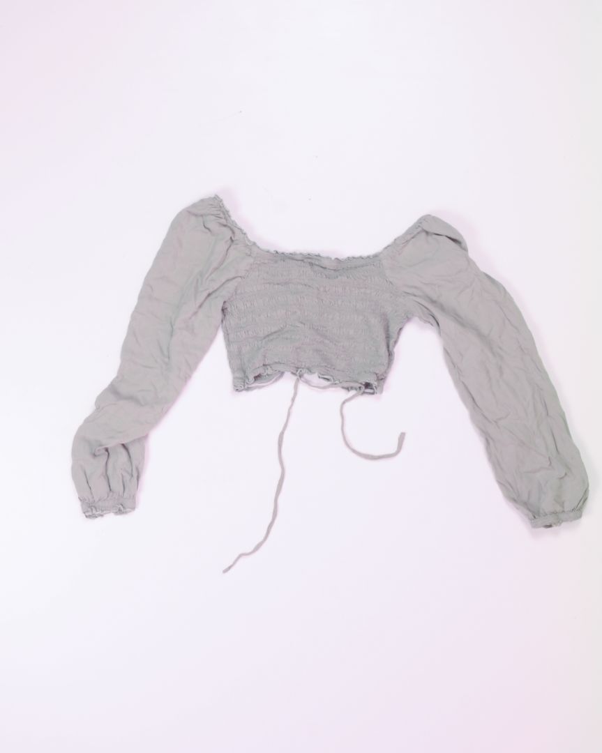 Green Japana Cropped Blouse, M