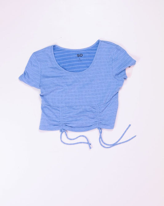 Blue SO Cropped Tee, XL