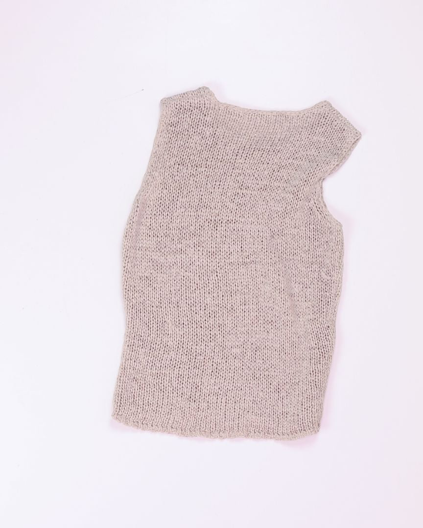 Tan Christina Knit Tank, M/L